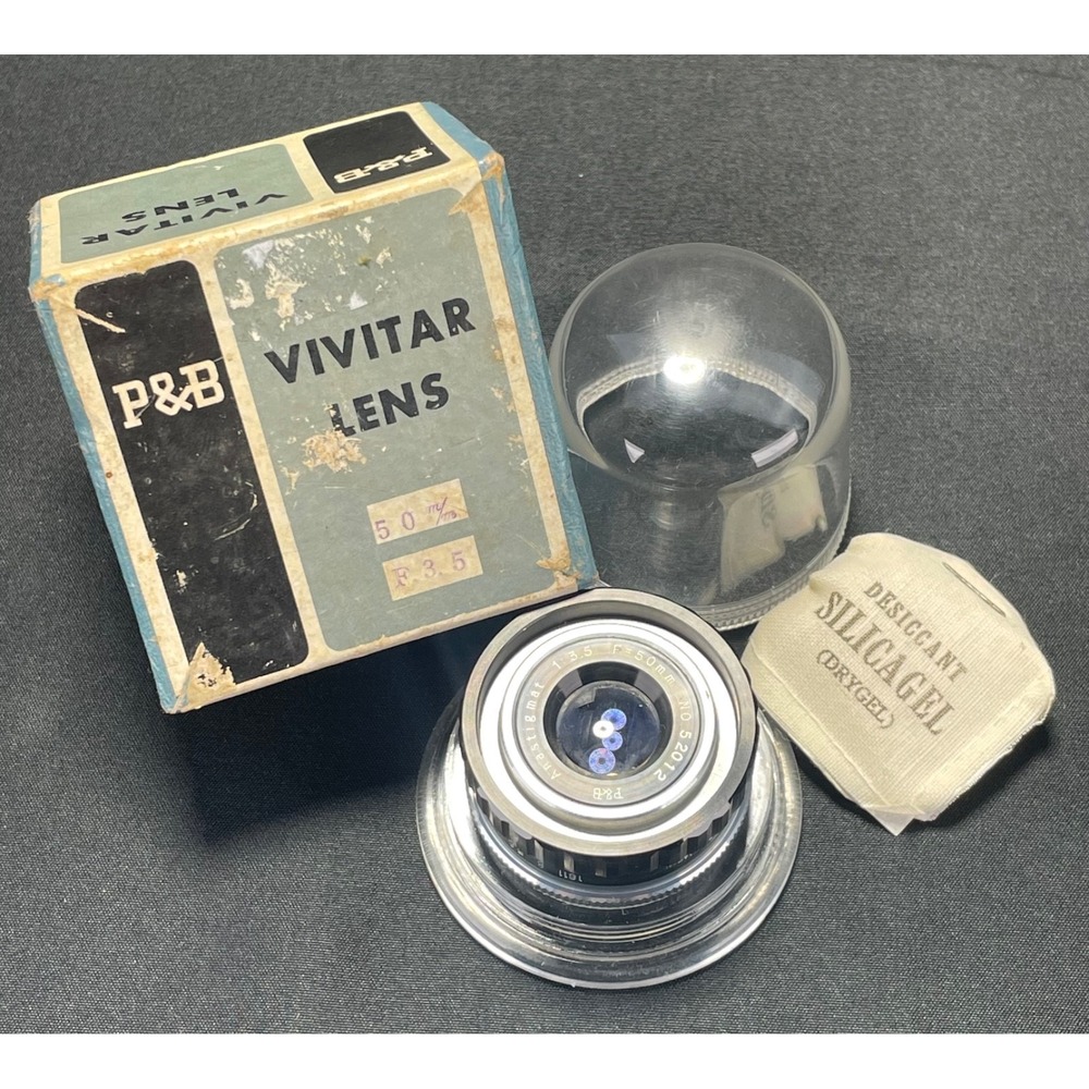 P&B Royal Anastigmat 50mm f/3.5 Lens No 52012 NOS w Box Case Made Japan